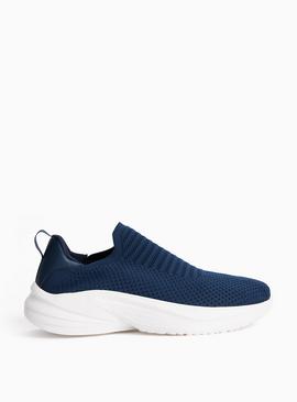 Navy Slip On Active Trainers