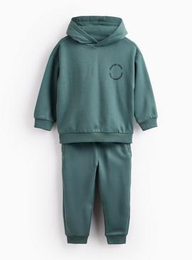 Teal Skater Crew Hoodie & Joggers Set