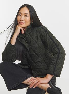 JD WILLIAMS Printed Short Quilted Jacket