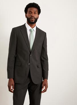 BURTON Charcoal Tailored Fit Essential Suit Jacket