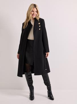 DOROTHY PERKINS Funnel Neck Belted Coat