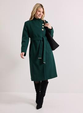 DOROTHY PERKINS Funnel Neck Belted Coat