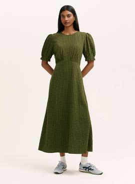 FINERY Mela Dress Khaki Gingham