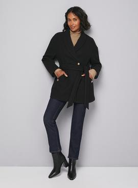 WALLIS Belted Shawl Collar Coat