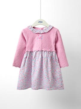 JOJO MAMAN BÉBÉ Floral Collar Knitted Dress