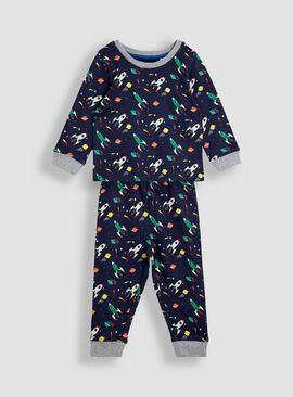 JOJO MAMAN BÉBÉ Glow In The Dark Space Print Jersey Pyjamas