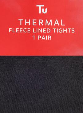 Black Fleece Lined Tights
