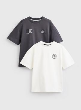 Mono Positive Vibes Graphic T-Shirts 2 Pack