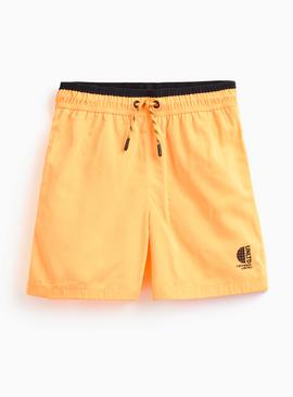 Orange Woven Swim Shorts