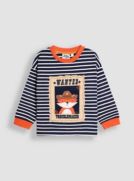 JOJO MAMAN BÉBÉ Fox Mischief Maker Applique Top