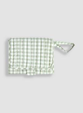 JOJO MAMAN BÉBÉ Quilted Travel Changing Mat Green Gingham One Size