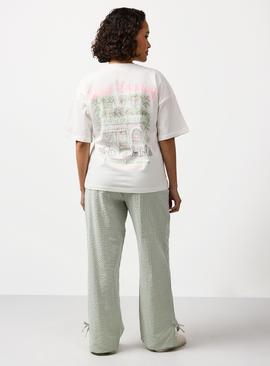 Green & White Slow Sunday Print Pyjamas