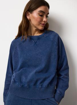 Blue Washed Crew Co-ord Sweatshirt