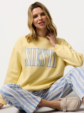 Siesta Graphic Print Sweat Pyjama Set