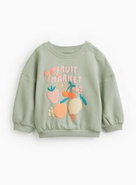 Green Fruit Market Graphic Sweatshirt