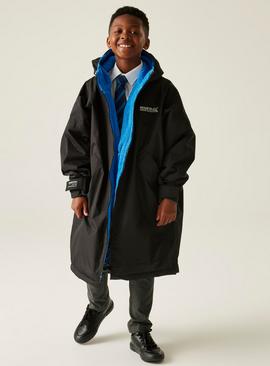 REGATTA Junior Unisex Waterproof Robe Black