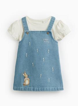 Blue Peter Rabbit Pinafore Dress & Bodysuit Set