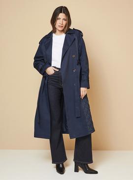 WALLIS Padded Belted Trench Coat