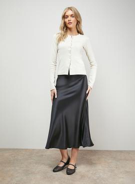 OASIS Bias Cut Satin Midi Skirt