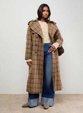 OASIS Check Relaxed Coat