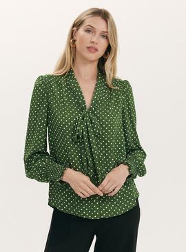 FINERY Mavis Blouse Green Spot