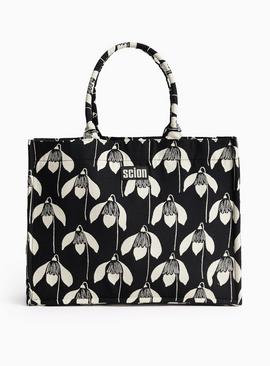 Tu X Scion Mono Snowdrop Print Tote Bag One Size