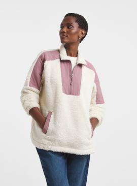 SNOWDONIA Contrast Funnel Neck Fleece