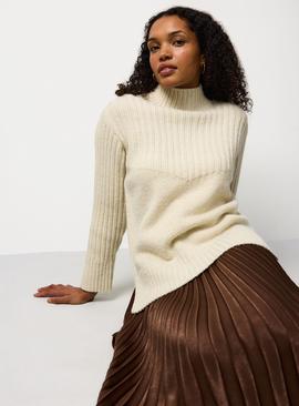 Lurex Sparkle High Neck Jumper