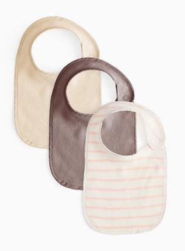 Beige Bibs 3 Pack One Size