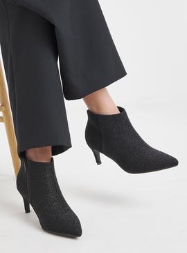 JD WILLIAMS Kitten Heel Pointed Toe Shoe Boot Wide Fit