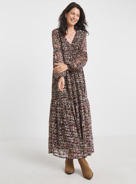 JD WILLIAMS Tie Neck Georgette Maxi Dress