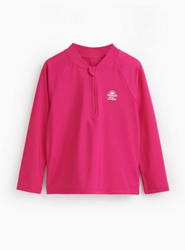 Pink Long Sleeve Rash Vest