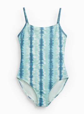 Blue Painted Stripe Swimsuit
