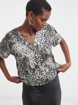 JD WILLIAMS Satin Front Jersey Back Top