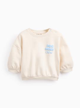 Cream Easter Egg Hunt Print Crew Neck Sweatshirt 6-9 months