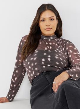 SIMPLY BE High Neck Mesh Top