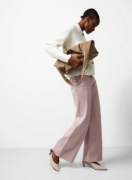 Pink Flared Leg Denim Jeans