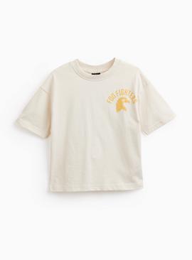 Cream Foo Fighters Graphic T-Shirt