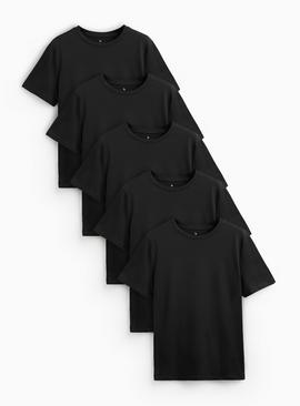 Regular Crew Neck T-Shirts 5 Pack
