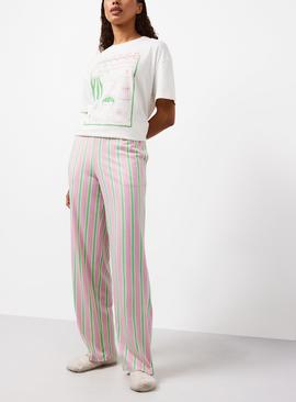 Pink & Green Stripe Pyjama Bottoms