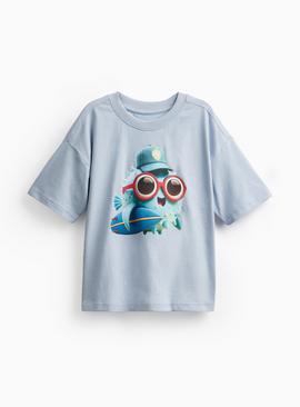 Blue Pufferfish Graphic T-Shirt