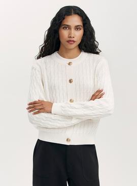 FINERY Elaine Cardigan Ivory