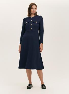 FINERY Gilly Dress Navy