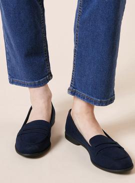 DOROTHY PERKINS Wide Fit Lara Penny Loafers Navy