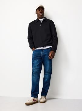 Collared Half Zip Sweatshirt