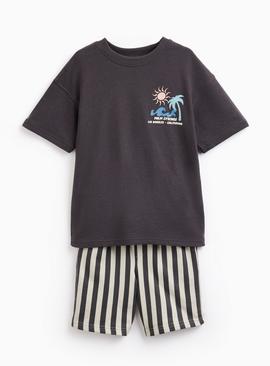 Palm Springs Graphic T-Shirt & Shorts Set