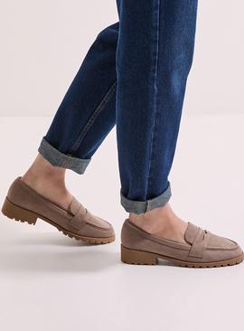 DOROTHY PERKINS Leoni Chunky Loafers Taupe