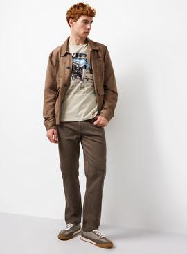 Beige Jeep Graphic Print T-Shirt