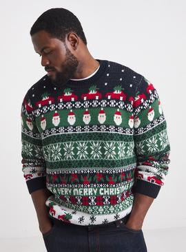 JACAMO Christmas Fairisle Crew Neck Jumper