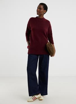 JD WILLIAMS Sponge High Neck Deep Trim Tunic